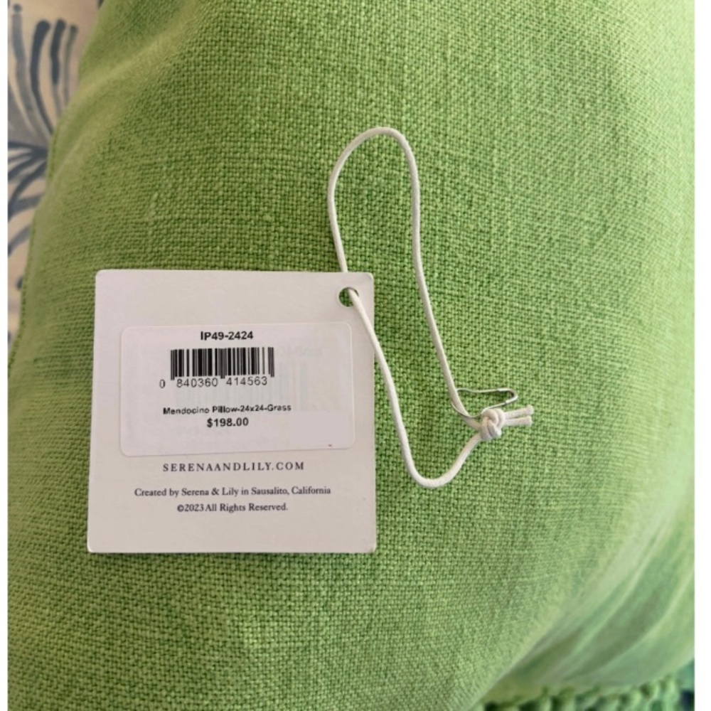 Serena & Lily Vibrant Green Cushion